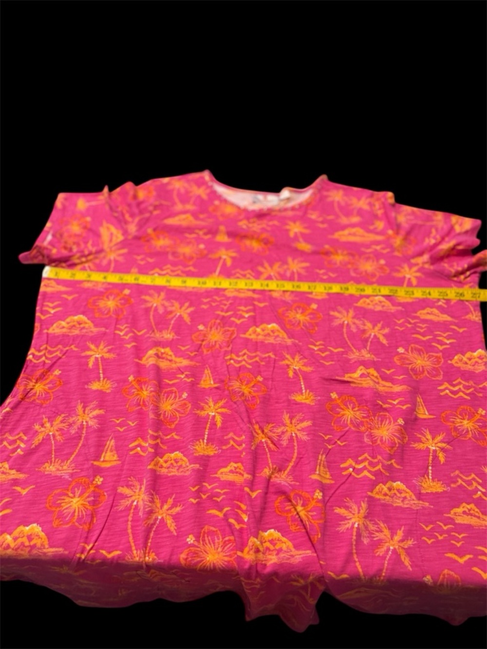 Denim&Co Pink Tropical Print Dress